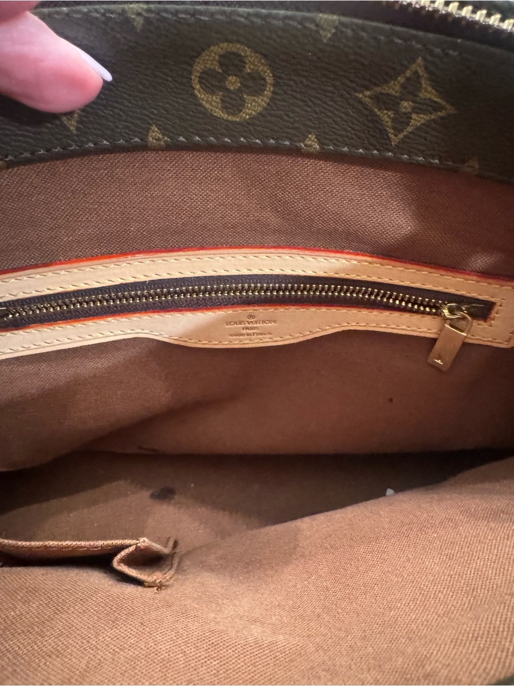 Louis Vuitton Monogram Cabas Piano Canvas Tote with Tan Straps - Picture 10 of 13